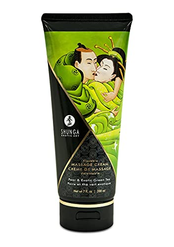 Shunga Kissable Massage Cream, Pear And Exotic Green Tea, 7 Fluid Ounce #TOP6