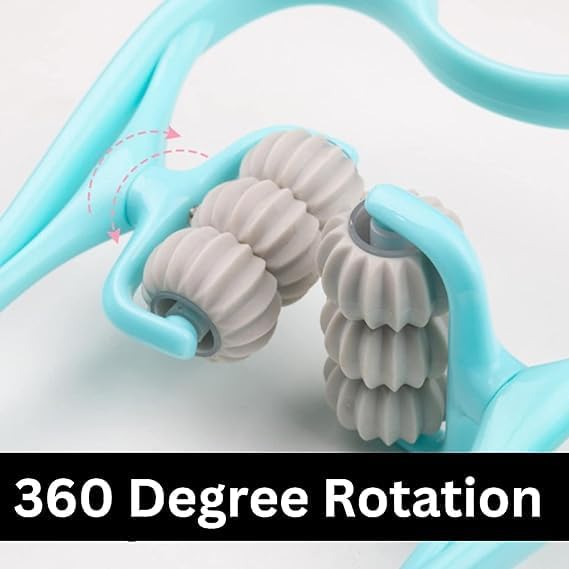 Acupression 6 Wheel Dual Pressure Point Cervical Neck Massager||Pinpoint Roller Neck Spine Massage Tool Relaxer Handheld Roller Therapy||Neck Acupoints 360° Adjustment 3