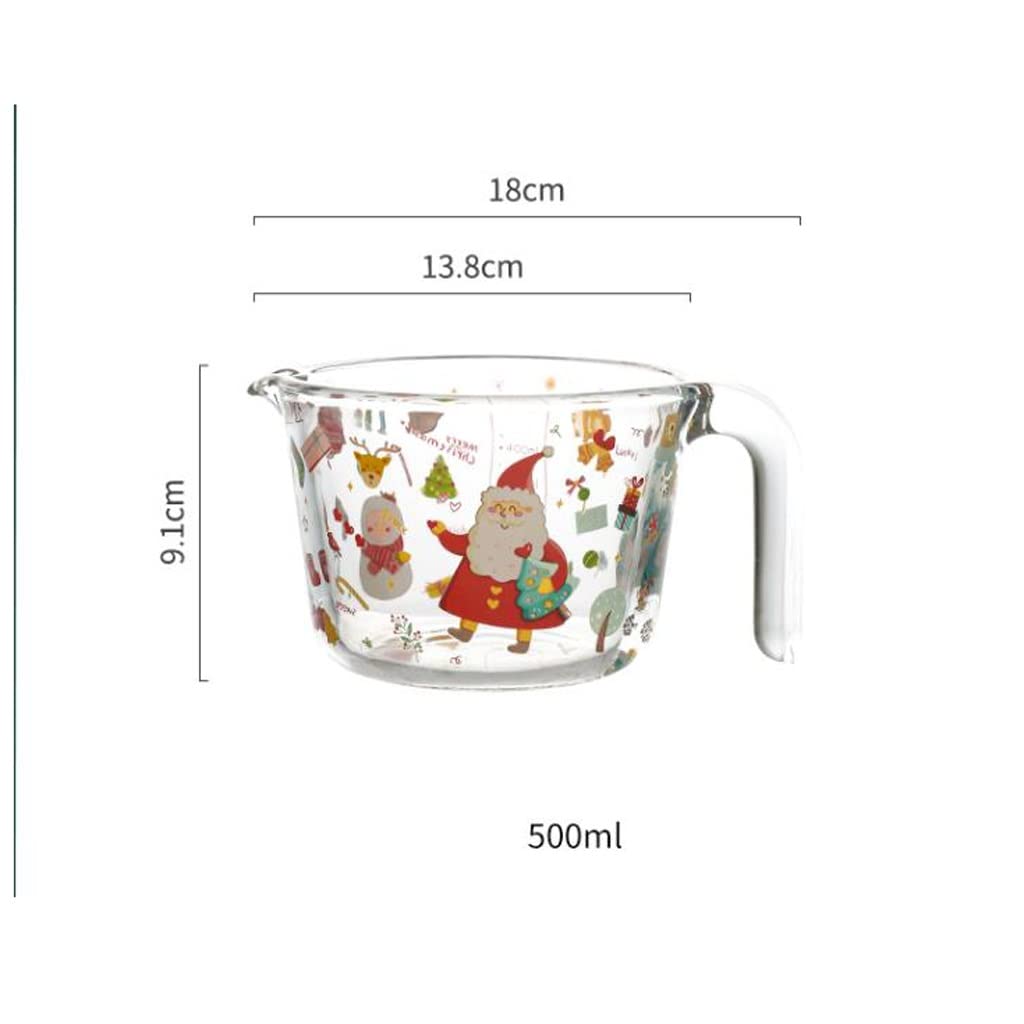 XMING 2 pezzi Misurino in vetro con strumenti da cucina resistenti alle alte temperature tazza for uso alimentare in borosilicato alto for sbattere il liquido 'uovo