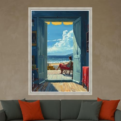 Tableau d'été bord de mer XINBAO décoration murale relaxante pour la maison