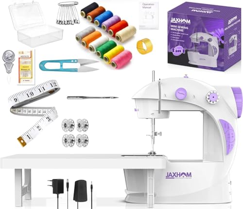 Image of JAXHOM Advance Sewing Machine Electric I Sewing Machine With Table Set I Mini Silai Machine With Focus Light, Foot Pedal, Adapter And Sewing Kit I Stitching Machine For Home Tailoring (SM-8)