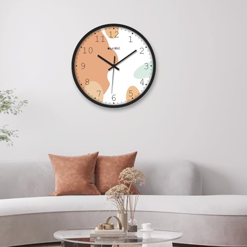 Image of Olive Tree Wall Clock 12 inch Silent Quartz Decorative Multicoloured Wall Clock Non-Ticking Classic Clock Battery Operated Round Easy to Read for Room /Home /Kitchen /Bedroom /Office /School - 9048