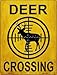 SMART BLONDE Deer Crossing Novelty Mini Metal Parking Sign PM-1124