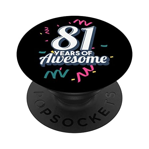 81 cumpleaños 81 años de impresionante cumpleaños de 81 años PopSockets PopGrip Intercambiable