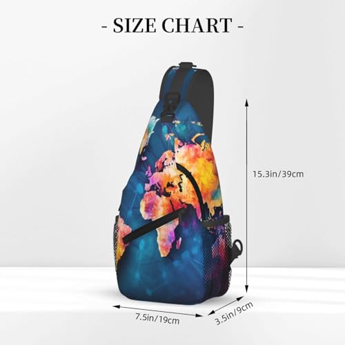 Bolso Cruzado de Pecho para Hombre Negro de Poliéster miniatura 3