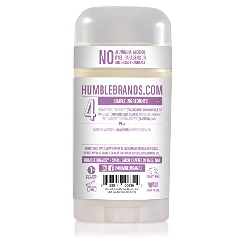 Humble Brands Aluminum-Free Natural Deodorant For Women And Men, Cruelty-Free Vegan Deodorant, Formulated For Sensitive Skin, Mountain Lavender, 2.5 Ounce (Pack Of 1) #TOP1