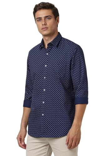 Image of Van Heusen Casual Printed Shirt for Men| Premium Cotton| Full Sleeves| Slim Fit |Breathable Fabric