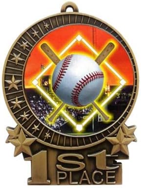 Express Medals Various Styles 1 to 50 Pack of 3 Inch Gold Silver Bronze Baseball Medals Trophy Award Medal Trophies Gift Prize Tournamnet Awards Prize Gift Favor XMD700-FCL5