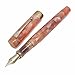 Jinhao 100 Classic Fountain Pen Rainbow Marble Celluloid, Medium Nib with Converter and Pen Case Set （Peacock Blue） (Cherry Pink, Black+Blue)