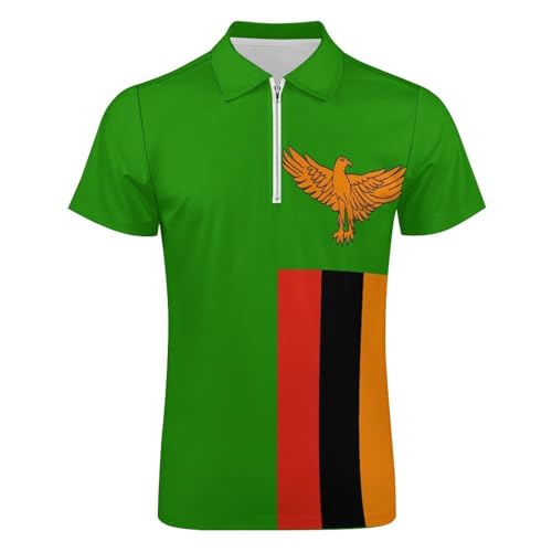 Polo homme stretch motif aigle zambien aux finitions haut de gamme