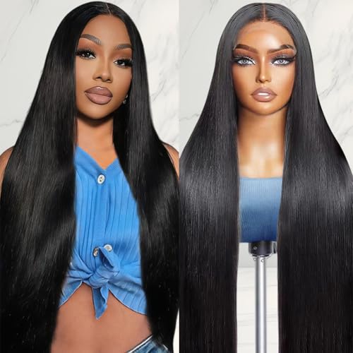 TAIKOU 28 Inch Straight Wigs Human Hair 13x6 Frontal Wig