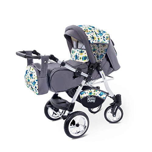 Buggie Urbano OWLS | 3-in-1-System | Kinderwagen, Kombikinderwagen, Babyschale, Autositz System | Zwei-Wege-Griff | Travel System | Moderner, Leichter Trolley mit Allem Zubehör Inklusive