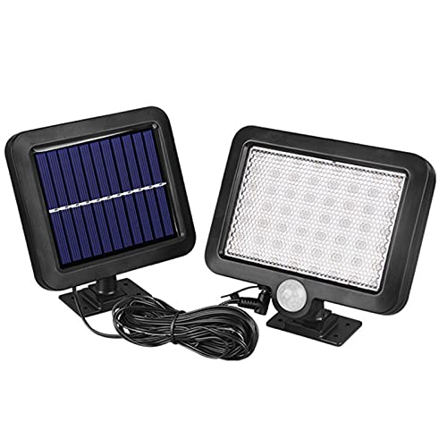 Lâmpada de parede de indução solar 56LED separada Luz de garagem interna e externa separada
