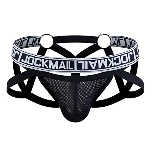 JOCKMAIL Mesh Breathable Jockstrap Athletic Supporters for Men Jock Strap Male Underwear