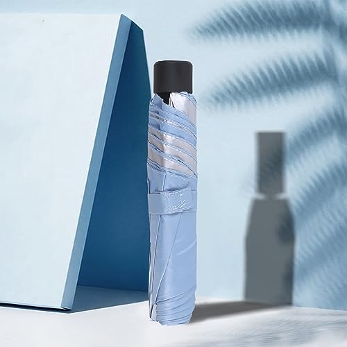 Image of MINISO Umbrella 3 Fold, Winter UV Protection Silver Coating Layer Travel Portable Sun Umbrella for Women & Men