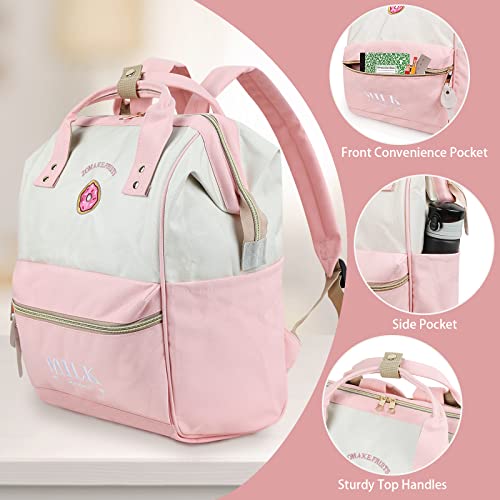 ZOMAKE 15.6 Inch Travel Laptop Backpack for Women Men, Anti Theft Water Resistant Bag Daypack Computer Bag Business Work Cute Backpacks(Donut)3