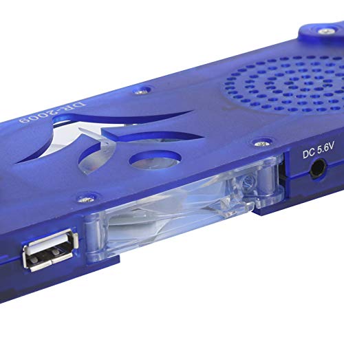 Base para portátil DR 2009 con 2 ventiladores LED plegable miniatura 6