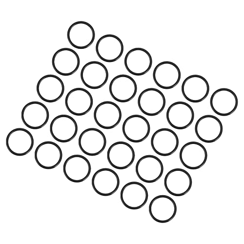 QUARKZMAN 22mm x 18mm x 2mm Nitrilkautschuk O-Ringe x 30 Stücke Rund Dichtungsscheibe für Wasserhahn Klempner Reparatur Dichtung Verbindung [Schwarz]