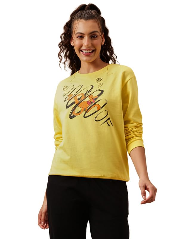 Image of Clovia Women's Terry Cotton Winterwear Sweatshirt