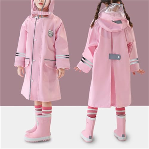 Toddler Raincoat Rain Poncho Boys Girls Kids Pockets Long Sleeve Windproof Rainproof Mudproof Outdoor3