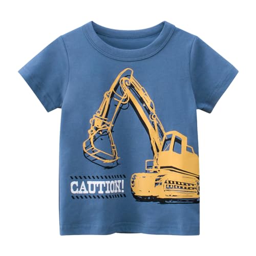 Image of DEEKEY Toddler Boys Shirts Short-Sleeve Little Kids t Shirts Boys' Tops, Tees & Shirts Graphic TEE Age for 2-7 Years 4-Pack