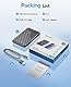 Festplattengehäuse 2,5 Zoll, ORICO 6Gbps USB C 3.1 Gen 1 Festplatten Gehäuse für 9.5mm 7mm 2.5 Zoll SATA SSD HDD, UASP Trim unterstützt, mit USB 3.1 Kabel, Werkzeugloses Externe SSD Gehäuse(Schwarz)