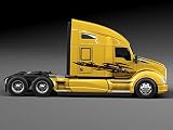 Metal color semi truck decal, tribal full color semi truck color graphic, Tribal 18 wheeler decal, tribal razor full color decal, tattoo 18 wheeler vinyl decal, car side vinyl decal zs_3 (20' x 70')
