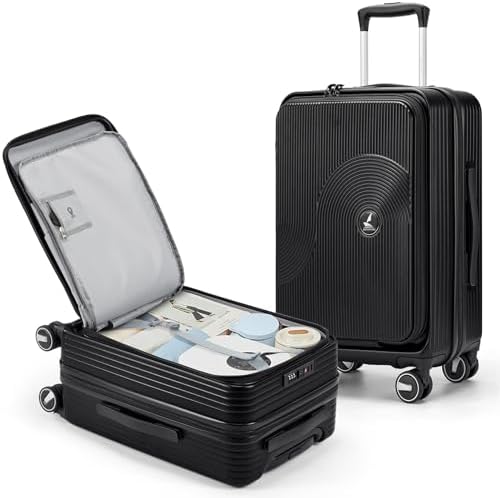 RAINSMORE Carry on Luggage Airline Approved, 20 Inch Expandable H...