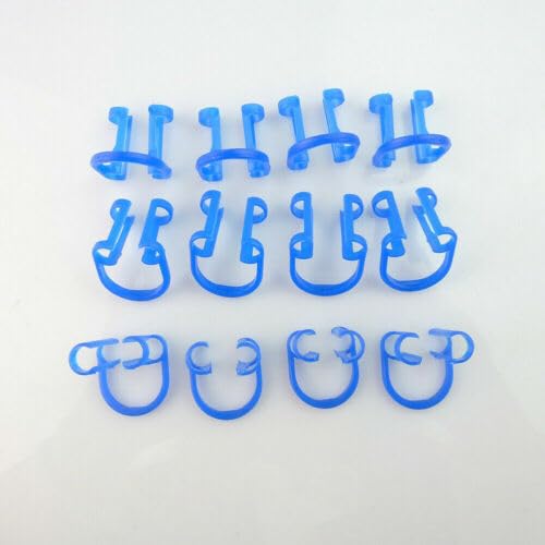 Dental Cotton Roll Holder Disposable Blue Teeth Cilp Holders Dental Isolator Tool Clinic Orthodontic Accessories 100Pcs image 5