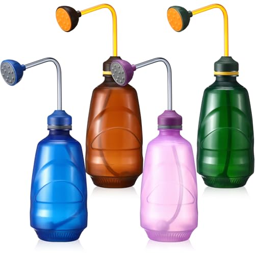 LOYIM 4 Pcs Small Watering Can for Seedlings Indoor Plant Flower Watering Pot 0.45L Succulent...