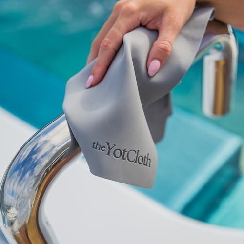 YotCloth Shammy Cloth for Car & Boat Drying 25x16 - Super Absorbent, Reduces Spots, Scratch Free, Reusable, Light Gray