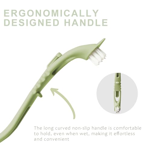 Image of Bird Cage Cleaning Brush with Long Ergonomic Handle - Durable Bristlesfor Cleaning Parrot Cages, Kennels, and Perches,Removes Poop and Keeps Bird Cages Fresh,Essential Bird Cage Accessory