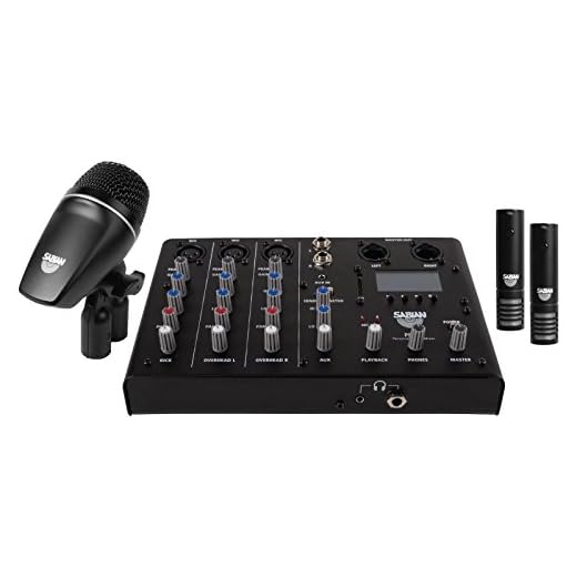 Sabian Sound Kit Drum Mic and Mixer Pack, Black, Regular (SSKIT)