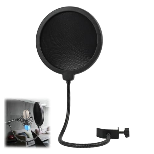 Filtre Anti pop micro, Double Couche de Protection, Montage Universel, Convient pour la diffusion en direct, l'enregistrement, etc
