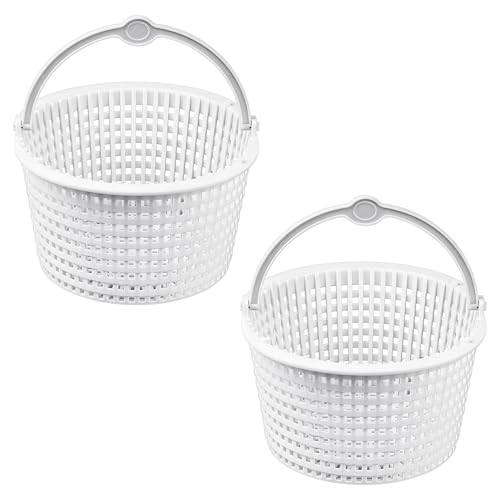 HRBBFHND SPX1091C Replacement Above Ground Skimmer Basket for Hayward Automatic Skimmers SP1091 WB736660 with Handle (2 Pack)