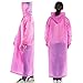 Zando Rain Ponchos for Adults Women Clear Rain Jackets Waterproof with Hood Packable Rain Jacket Unisex Disposable Travel Rain Coats for Women Lightweight White 10-12