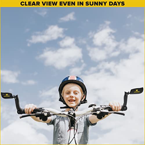 Ultraverse Bike Handlebar Mirror Set, 360 Degree Adjustable Bicycle Mirrors, Rearview And Sideview Mirror And Clycling Bar Ends Function For Men, Women And Kids - Black #TOP7