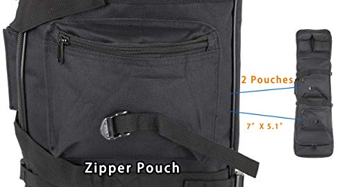 Sutekus 33 Inch Double Rifle Bag Outdoor Tactical Gun Case Integrated Pistol and Magazine Storage Backpack (3 Sizes) (85CM) - Thumbnail 2