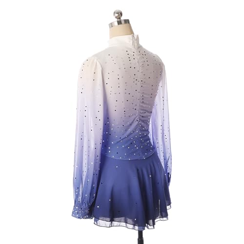 VVieer Vestido de competição de patinação artística para mulheres, meninas, feito à mão, moda, gradi