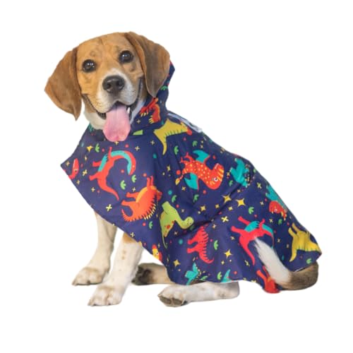 Pet Set Go Dinosaur Printed Cape Style Dog Raincoat with Hoodie| Double Layered | Water Resistant | Polyester | for Small, Medium and Large Breed Dogs | Adjustable Waist and Neck (B0D4QZ3D5X) Amazon Price History, Amazon Price Tracker