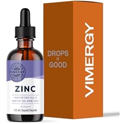 VIMERGY Liquid Zinc 7.5mg, Organic Immune Support, 27 Servings, 55 mL | Supports Resilient Immune Health*, Nourishes Healthy Bones and muscles*, Promotes Healthy Hair, Skin, and Nails*, Vegan