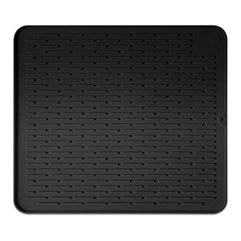 Silicone Dish Drying Mat for Multiple Usage,Easy Clean,Eco-Friendly,Super Sturdy Silicone Heat Resistant Trivet, Dishwasher Safe,Dish Draining Mat,Sink Mat Cover