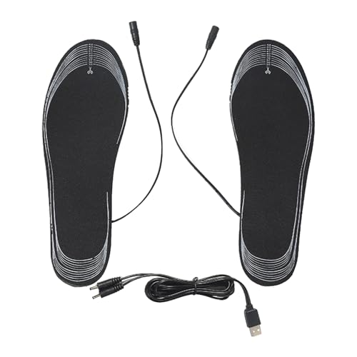 Zunishaone Plantillas calefactables para botas – Recortable calentador térmico USB para pies – Inserciones calentadas para plantillas de zapatos, para actividades al aire libre Camping Caminata