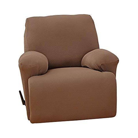 MarCielo Stretch Recliner Slipcover, Couch Cover, 1-Piece Sofa Cover, Furniture Chair Slipcover (Dark Taupe) Cover