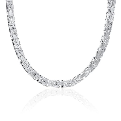 925 Silberkette: Königskette Silber 6mm - Länge 65cm