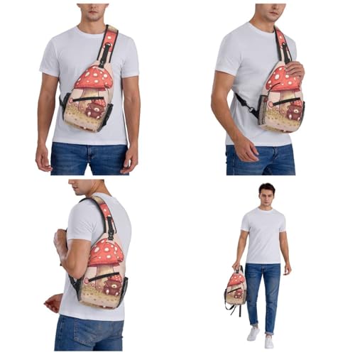 Bolso pequeño tipo sling para pecho unisex miniatura 7