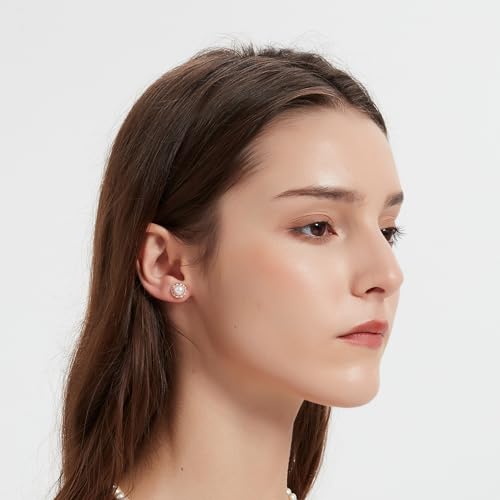 MAPLEDAIRY Genuine Pearl Gold Earring Studs, Small Size, 18k Gold plated Sterling Silver, Lustrous Real Freshwater Pearls4