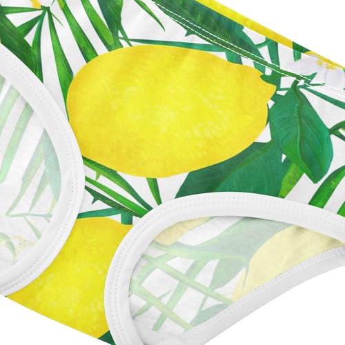 Bright Yellow Lemons Panties Little Girl Toddler Girls Underwear Cotton Funny Briefs Girls Undies 2t4