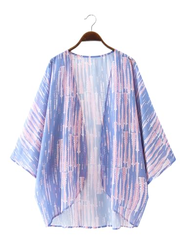 Image of Chunoy Women Short Sleeve Chiffon Kimono Beach Swimsuit Cover Up