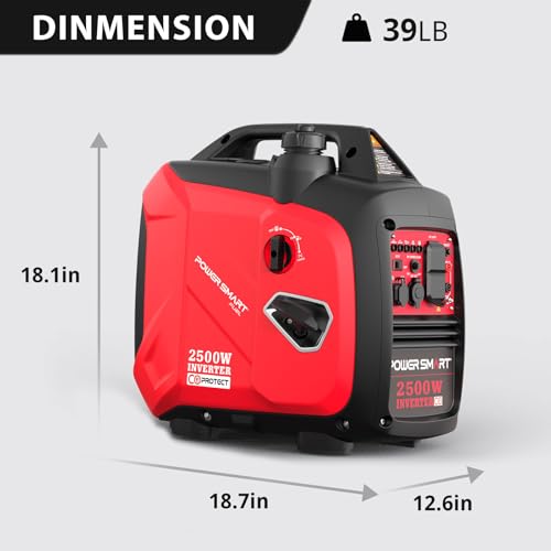 Image of PowerSmart 2500-Watt Portable Inverter Generator, Quiet for Camping